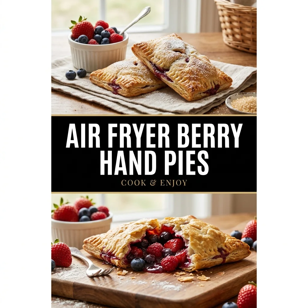 Air Fryer Berry Hand Pies food illustration
