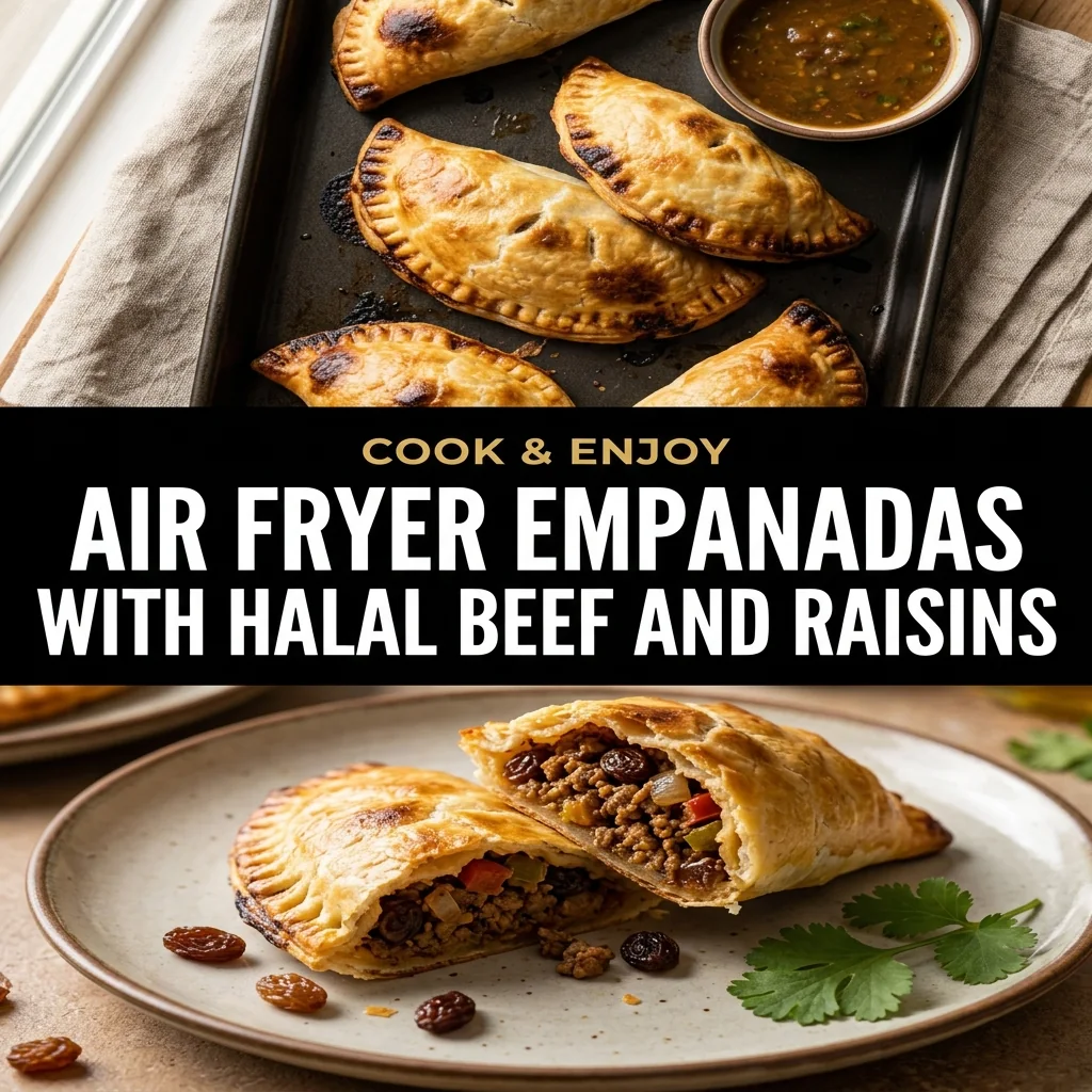 Air Fryer Empanadas with Halal Beef and Raisins food illustration