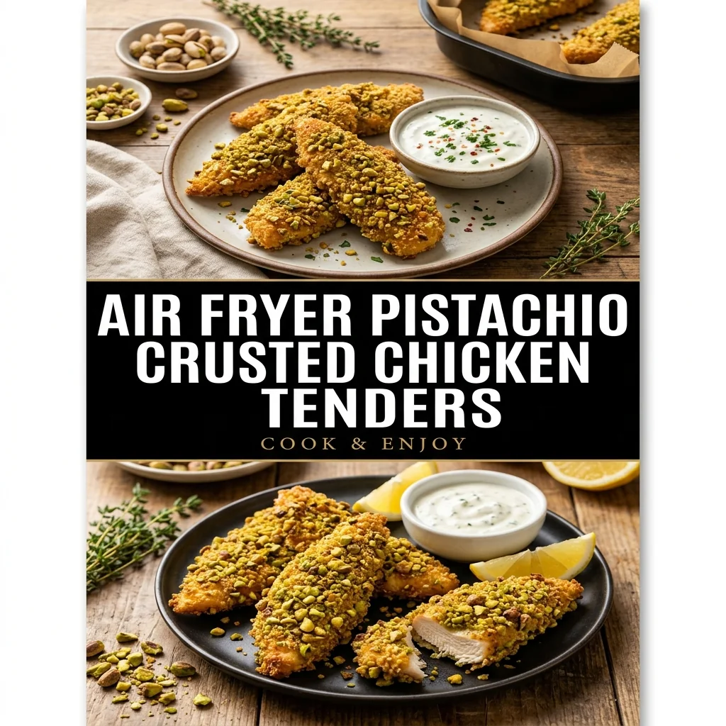 Air Fryer Pistachio Crusted Chicken Tenders food illustration