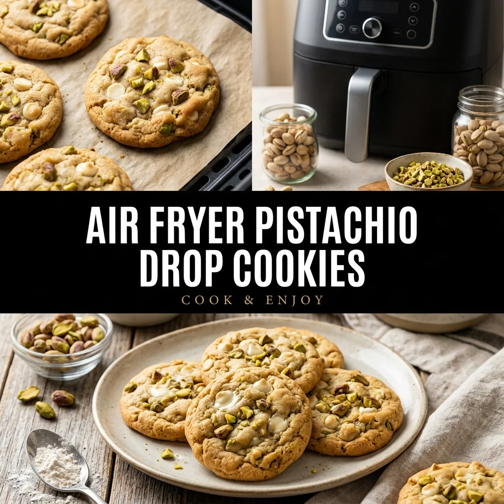 Air Fryer Pistachio Drop Cookies food illustration