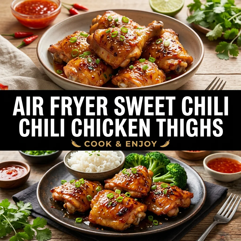 Air Fryer Sweet Chili Chicken Thighs food illustration