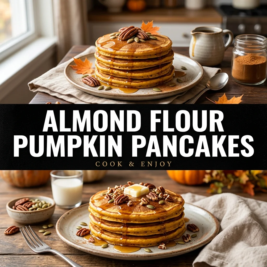 Almond Flour Pumpkin Pancakes recipe poster
