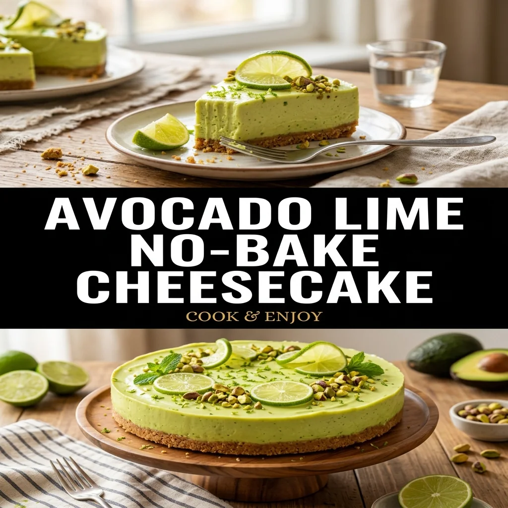 Avocado Lime No-Bake Cheesecake food illustration
