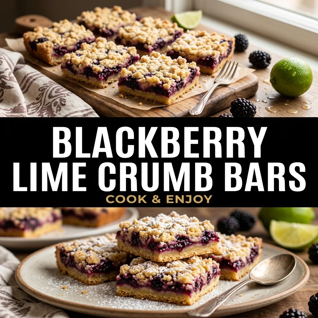 Blackberry Lime Crumb Bars food illustration