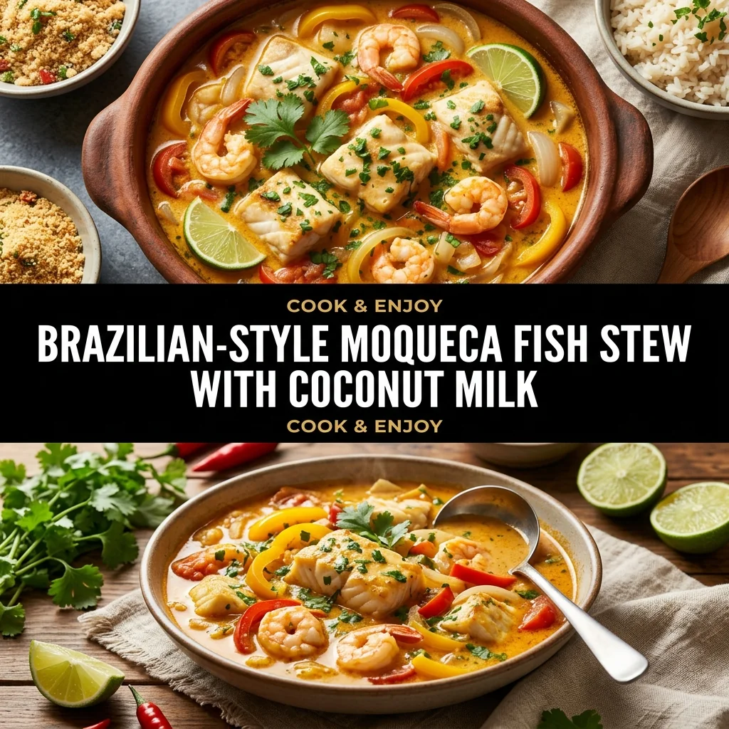Brazilian-Style Moqueca Fish Stew with Coconut Milk food illustration