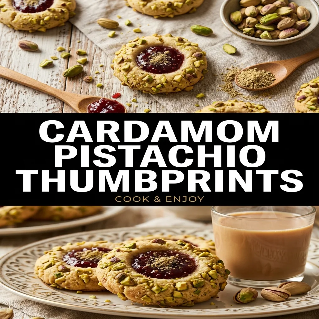 Cardamom Pistachio Thumbprints food illustration