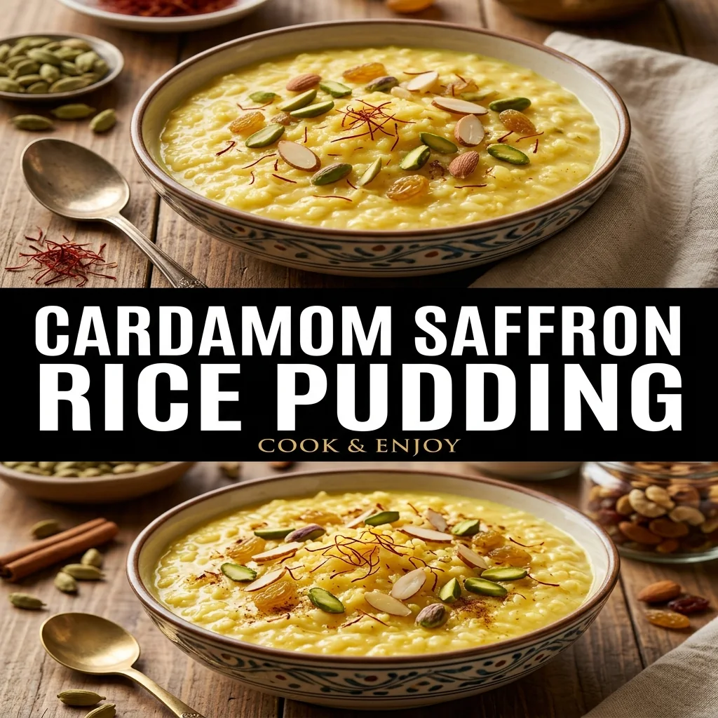 Cardamom Saffron Rice Pudding food illustration