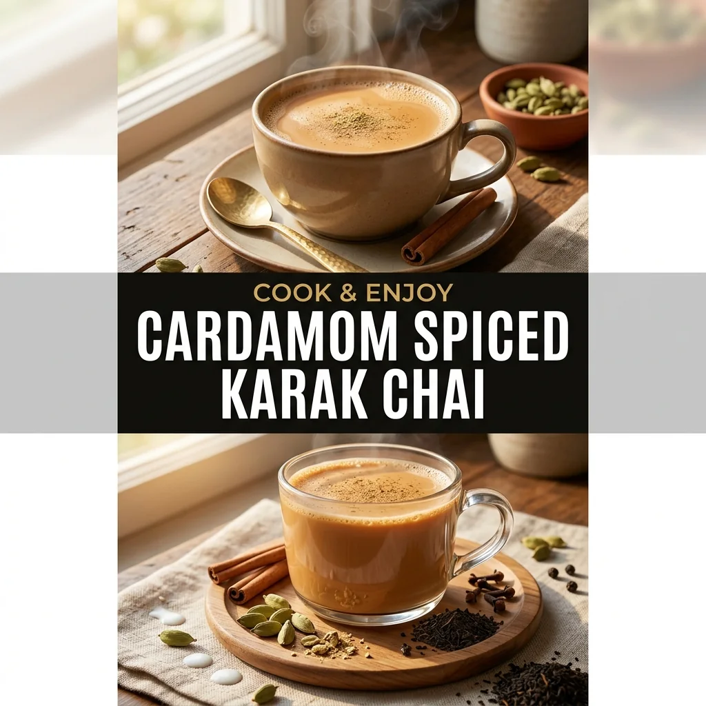 Cardamom Spiced Karak Chai recipe poster
