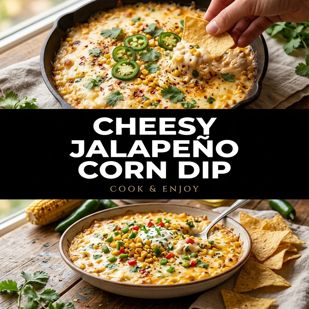 Cheesy Jalapeño Corn Dip food illustration