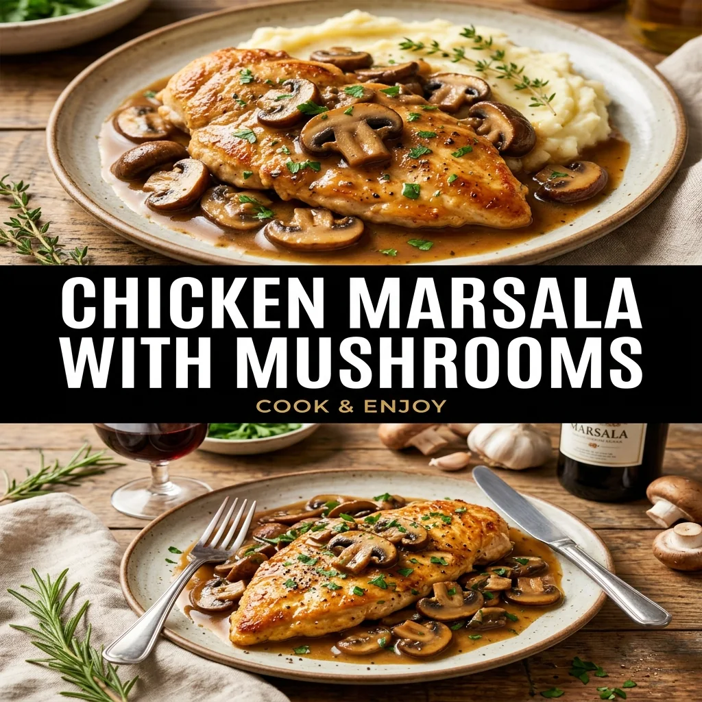 Chicken Marsala with Mushrooms recipe poster