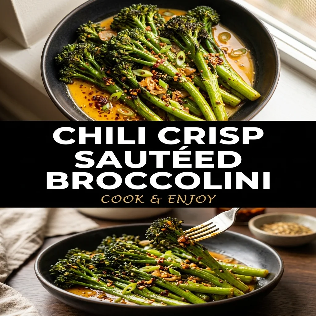 Chili Crisp Sautéed Broccolini food illustration