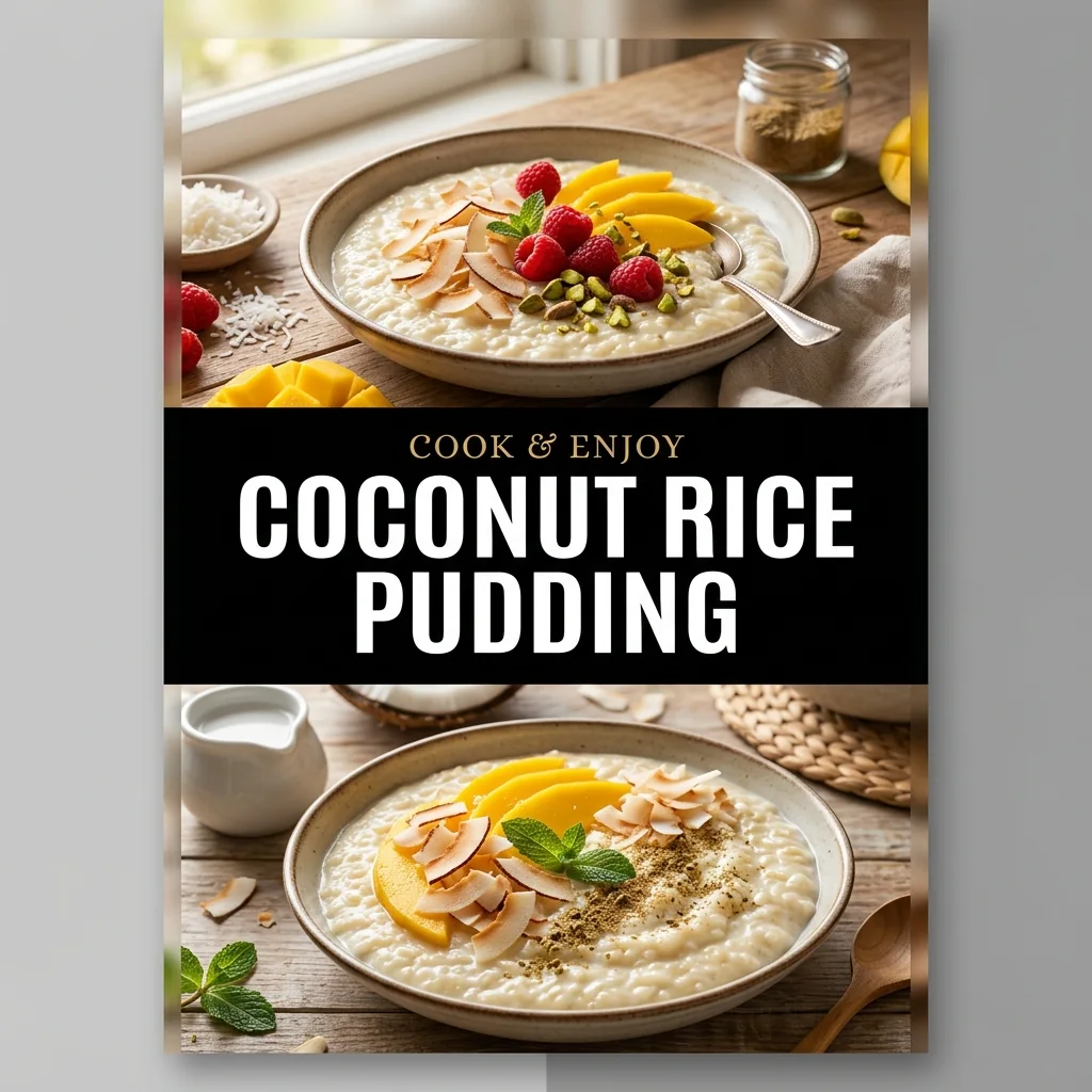 Coconut Rice Pudding recipe poster