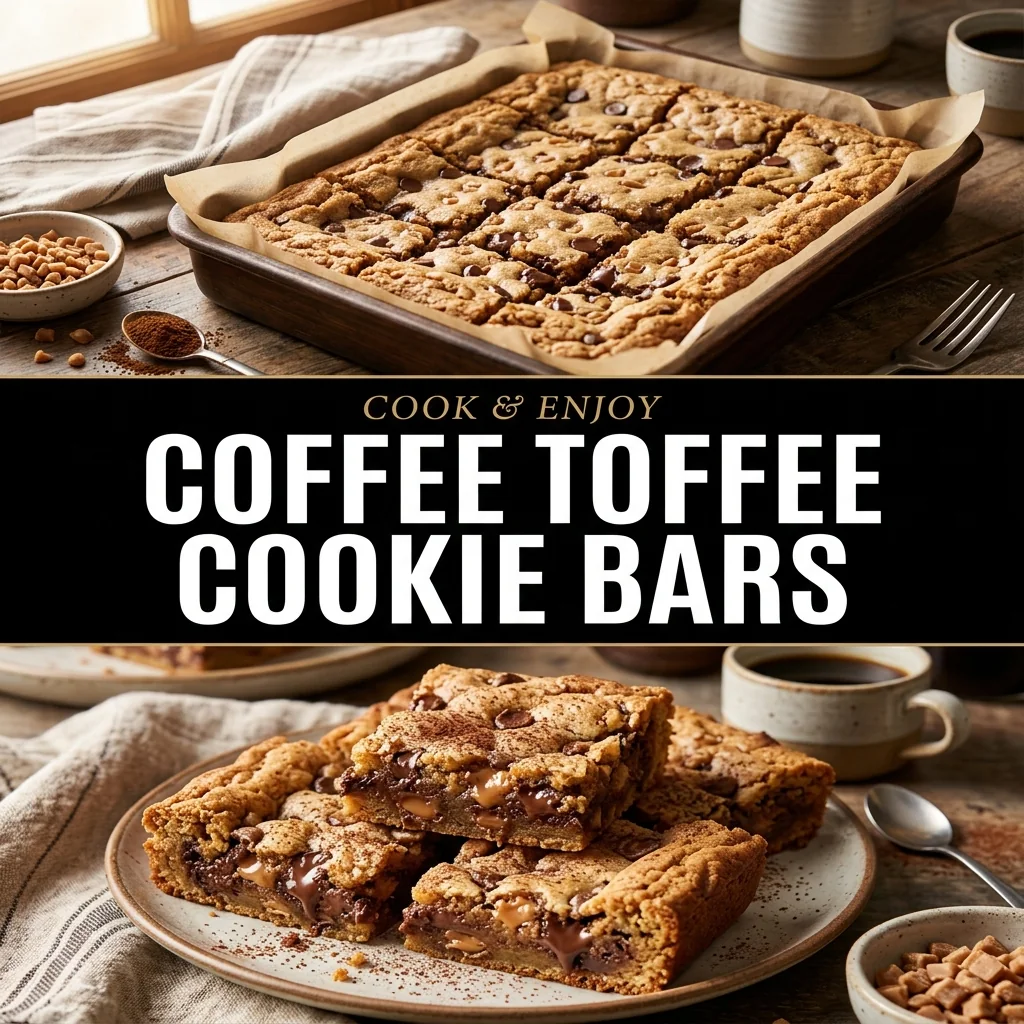 Coffee Toffee Cookie Bars food illustration