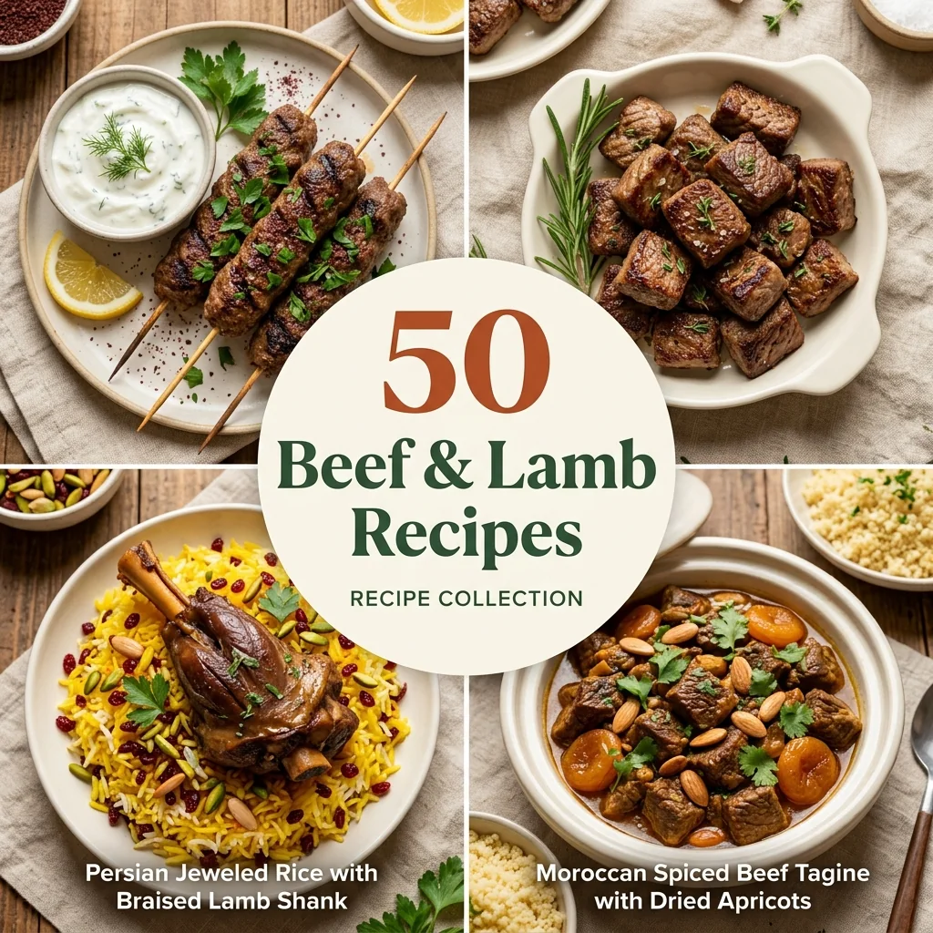 Beef & Lamb Recipes recipe collage
