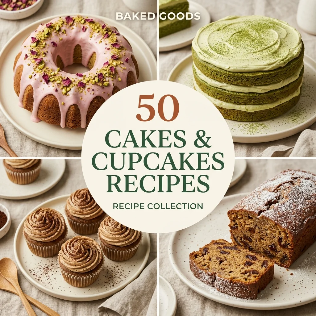 Cakes & Cupcakes Recipes recipe collage