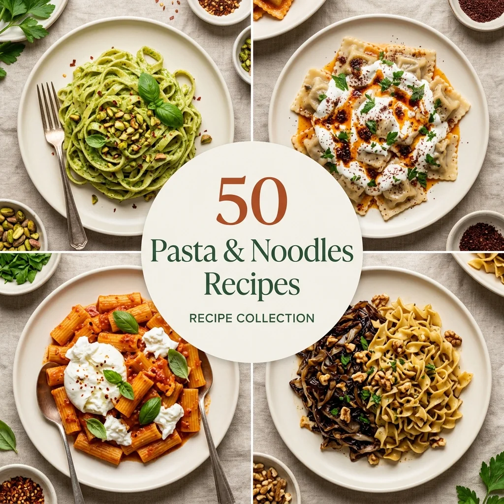 Pasta & Noodles Recipes recipe collage