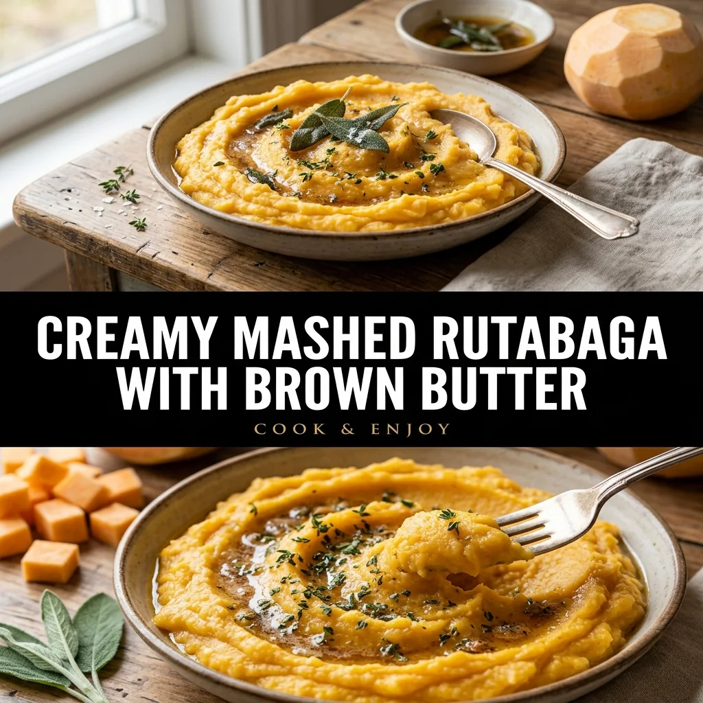 Creamy Mashed Rutabaga with Brown Butter food illustration