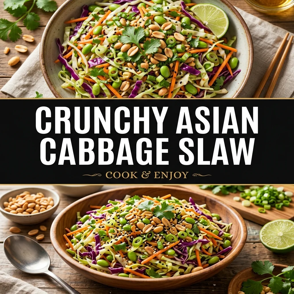 Crunchy Asian Cabbage Slaw recipe poster