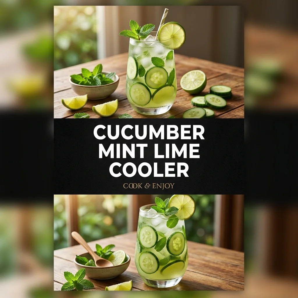 Cucumber Mint Lime Cooler recipe poster