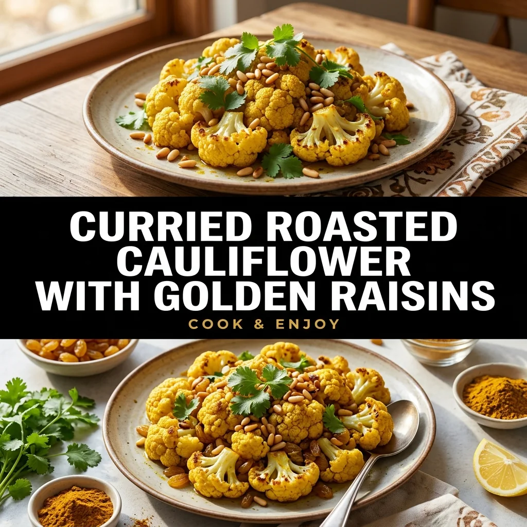 Curried Roasted Cauliflower with Golden Raisins food illustration