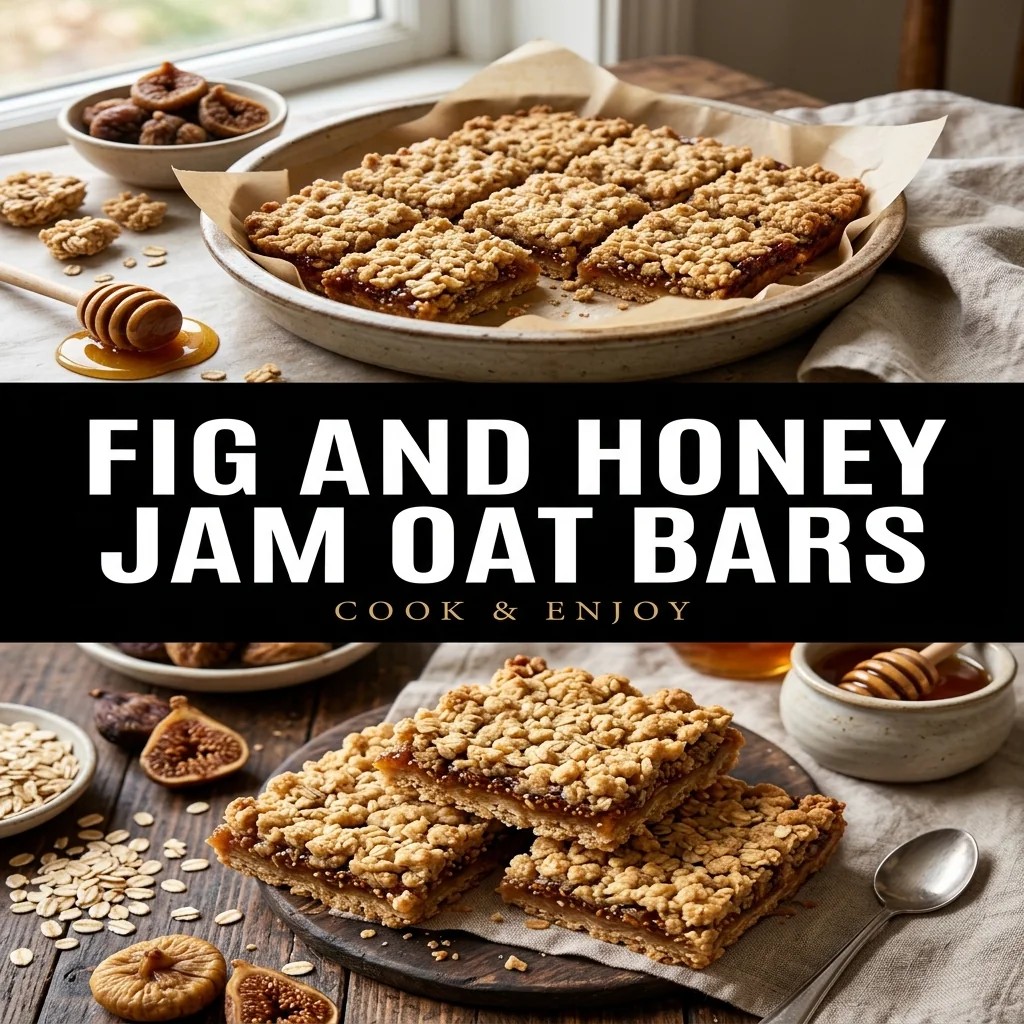 Fig and Honey Jam Oat Bars food illustration