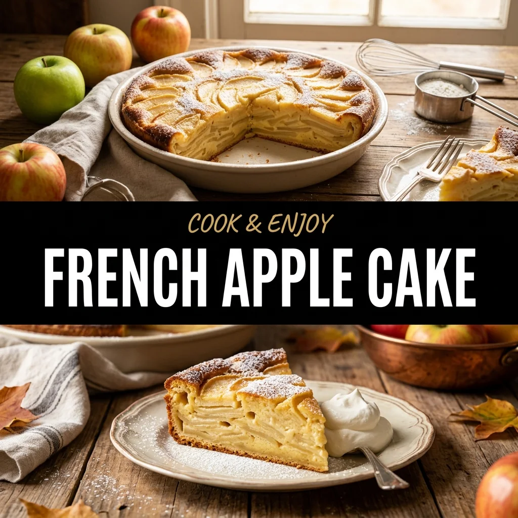 French Apple Cake recipe poster