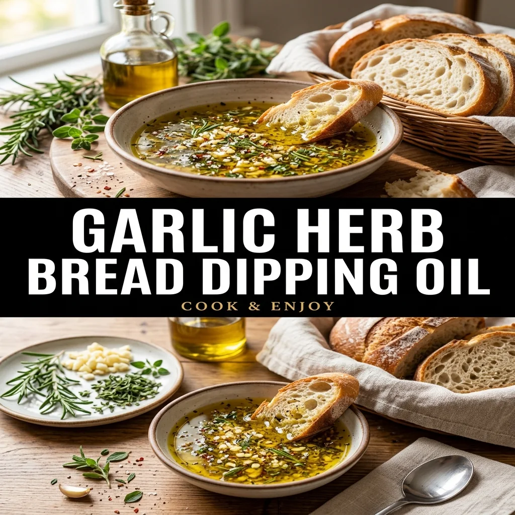 Garlic Herb Bread Dipping Oil recipe poster