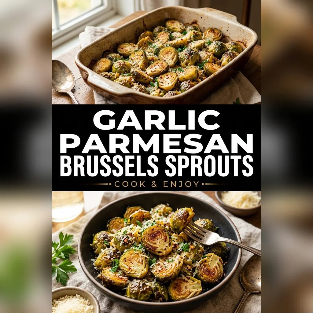 Garlic Parmesan Brussels Sprouts recipe poster