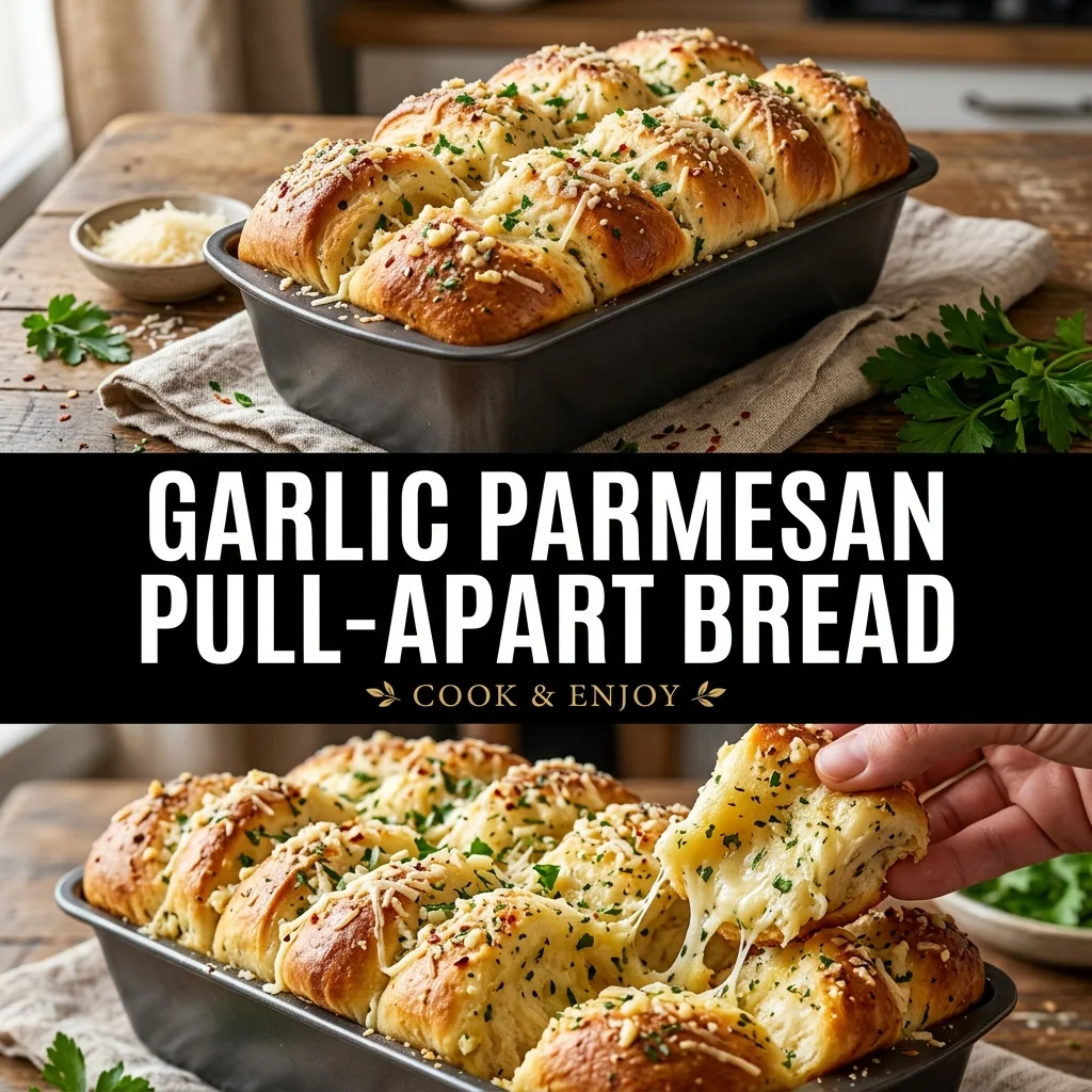 Garlic Parmesan Pull-Apart Bread recipe poster