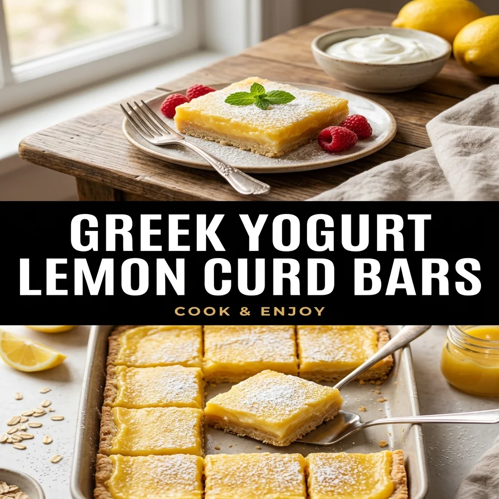 Greek Yogurt Lemon Curd Bars food illustration