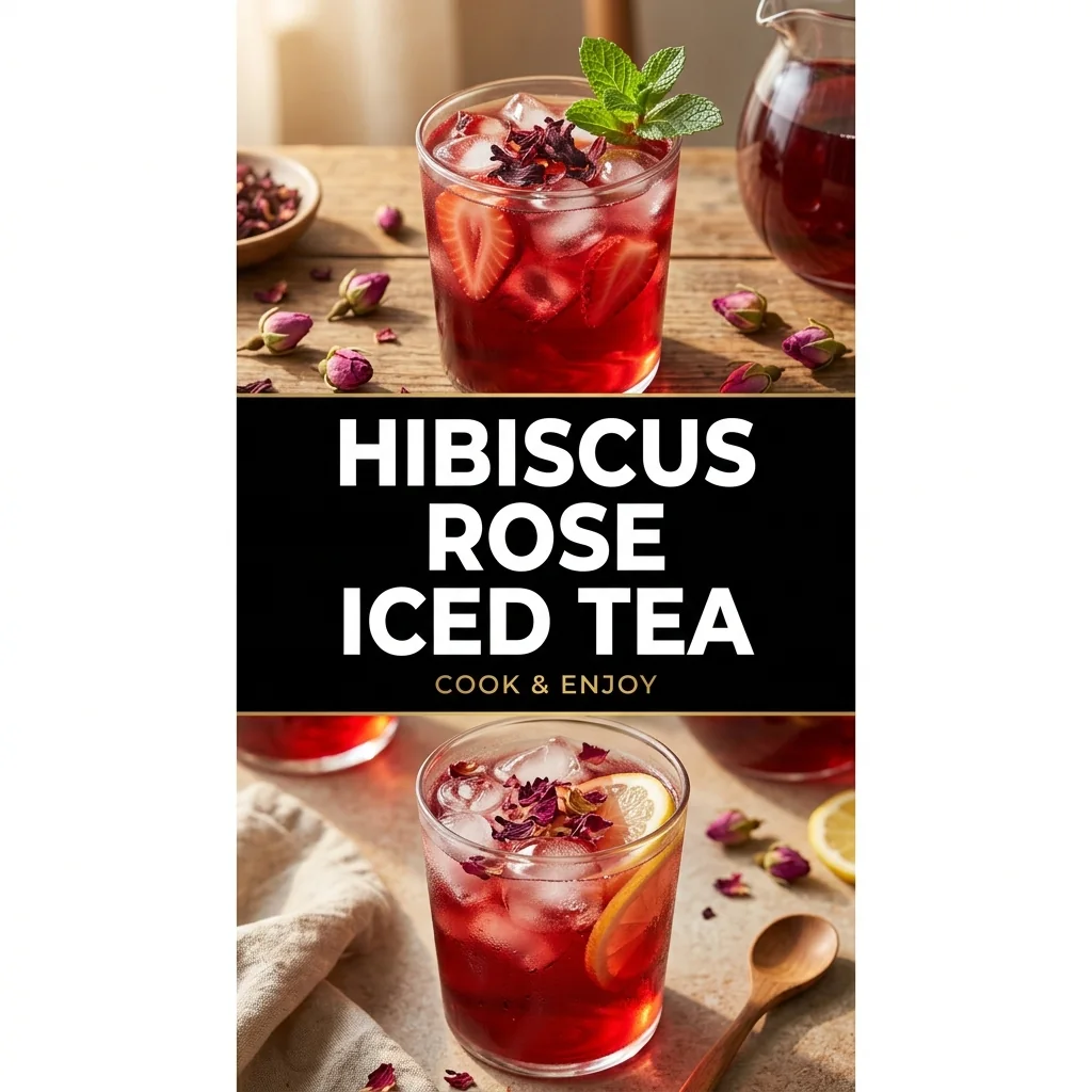 Hibiscus Rose Iced Tea food illustration