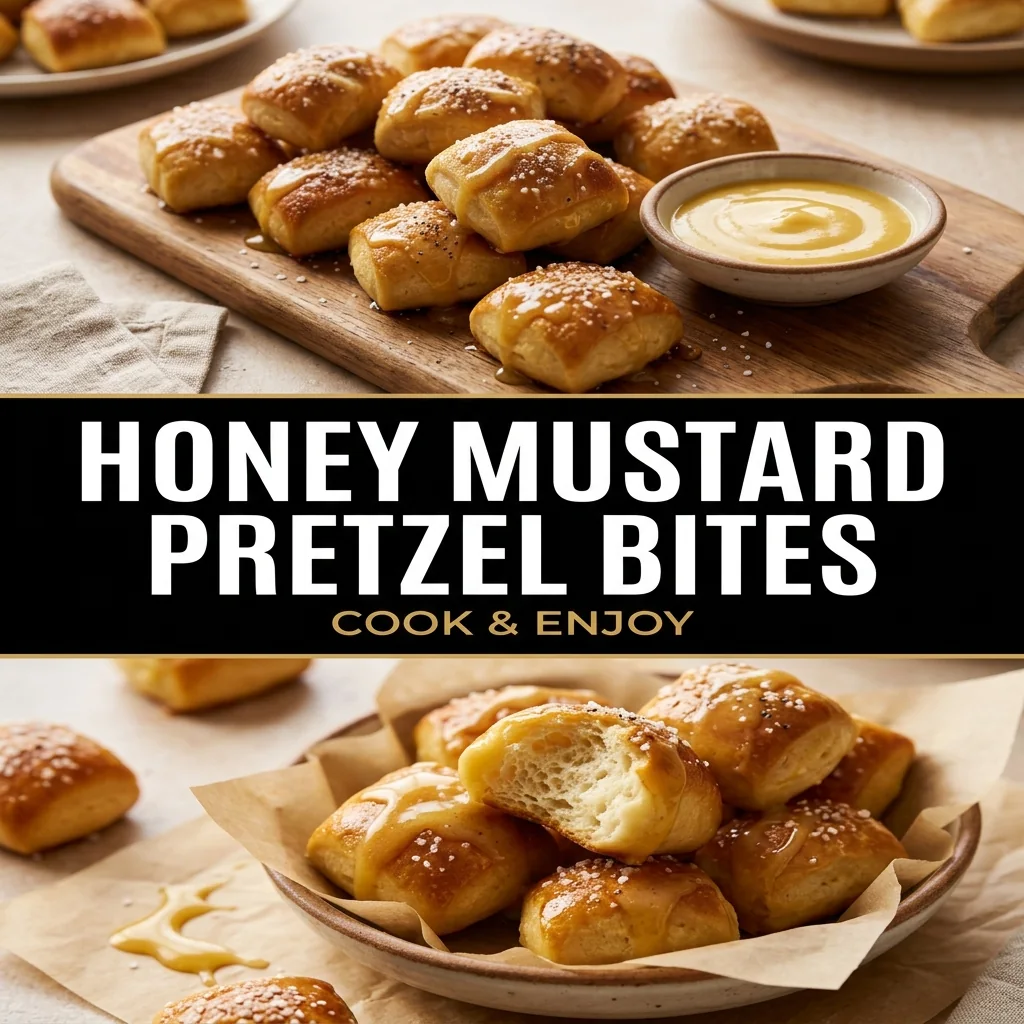 Honey Mustard Pretzel Bites food illustration