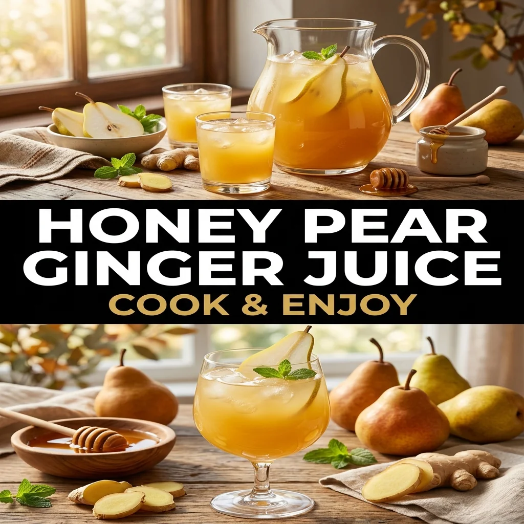 Honey Pear Ginger Juice food illustration