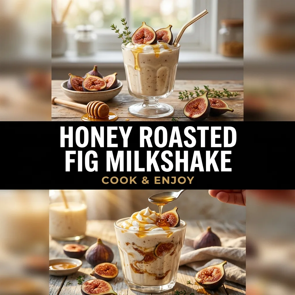 Honey Roasted Fig Milkshake food illustration