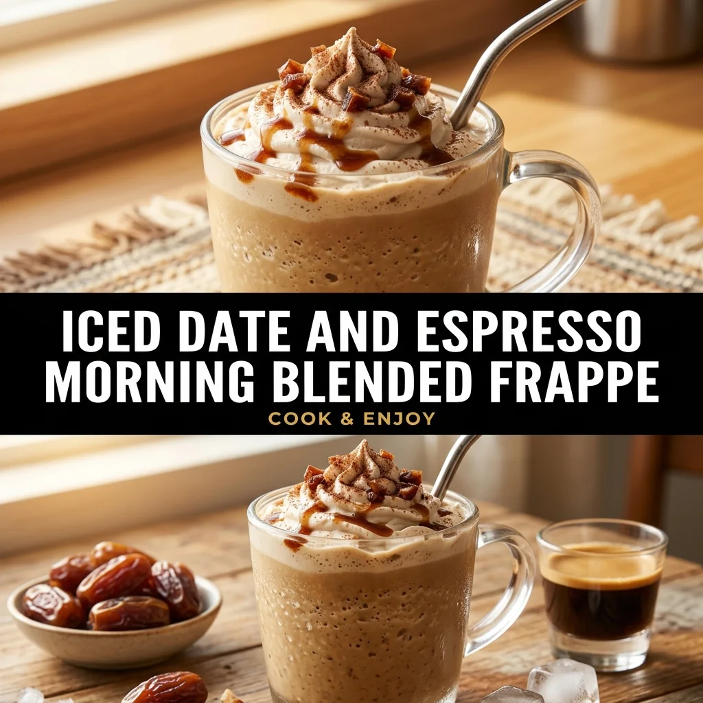 Iced Date and Espresso Morning Blended Frappe food illustration