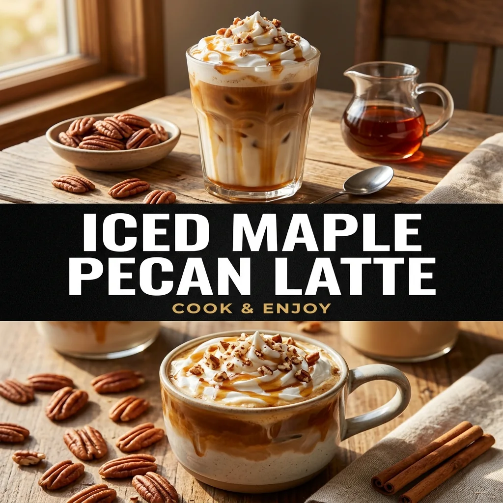 Iced Maple Pecan Latte food illustration