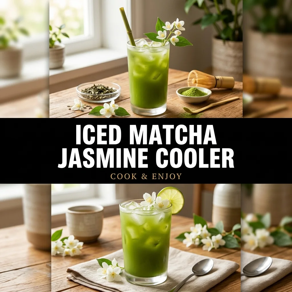 Iced Matcha Jasmine Cooler food illustration