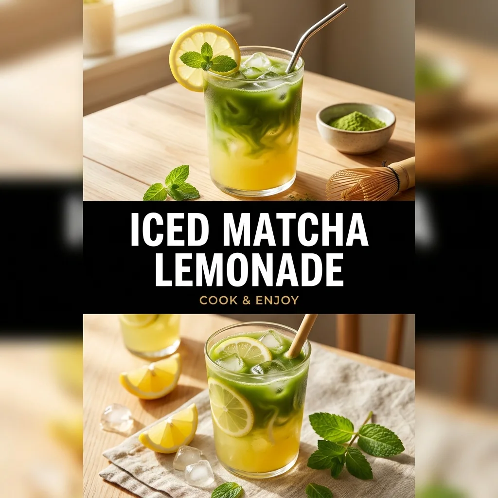 Iced Matcha Lemonade food illustration