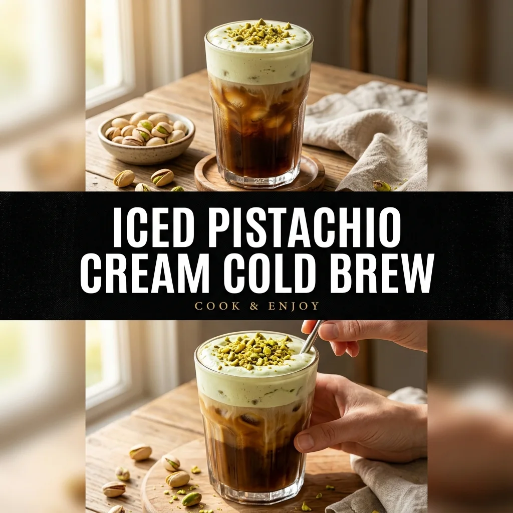 Iced Pistachio Cream Cold Brew recipe poster