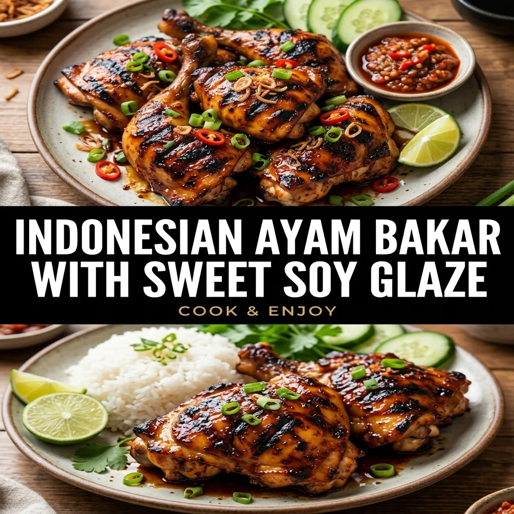 Indonesian Ayam Bakar with Sweet Soy Glaze food illustration