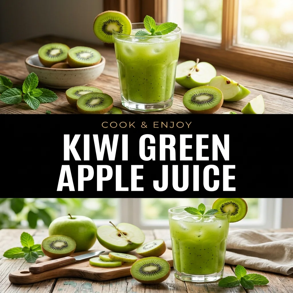 Kiwi Green Apple Juice food illustration