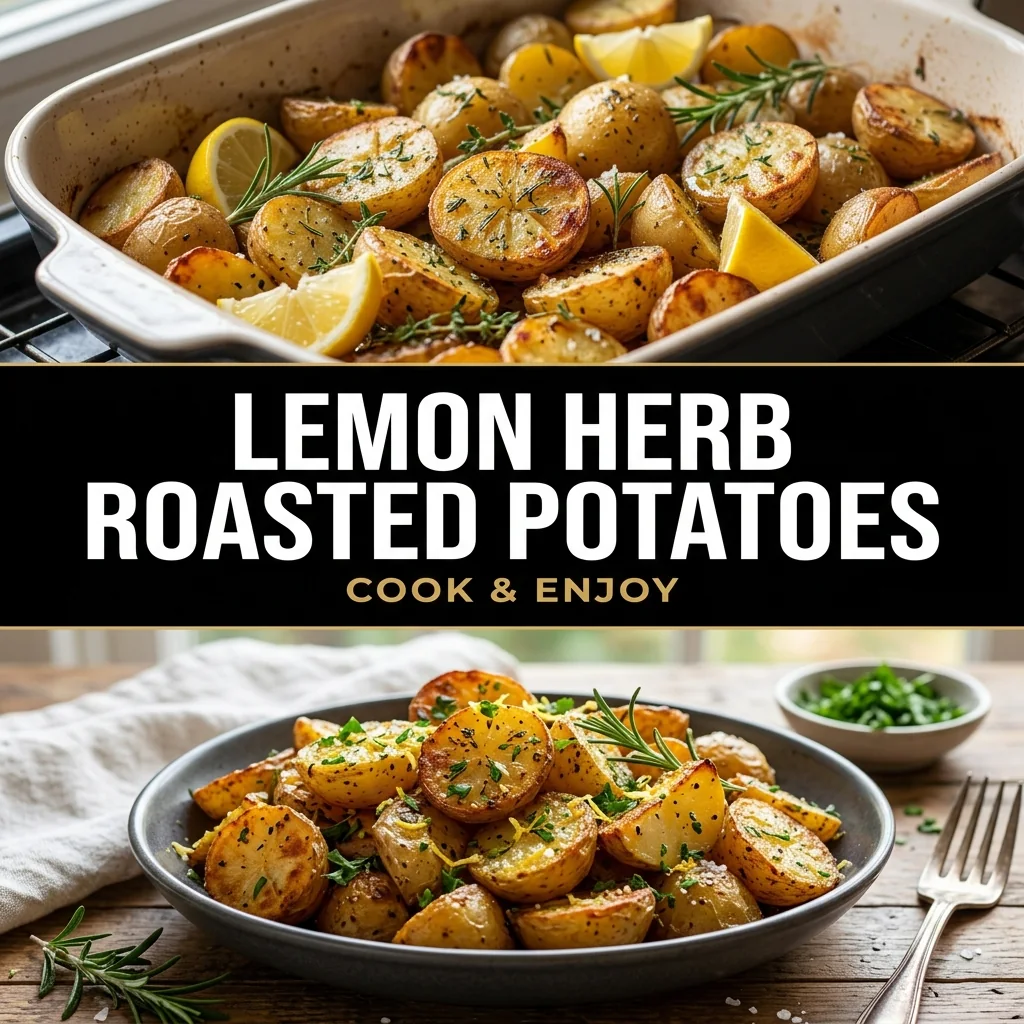 Lemon Herb Roasted Potatoes recipe poster