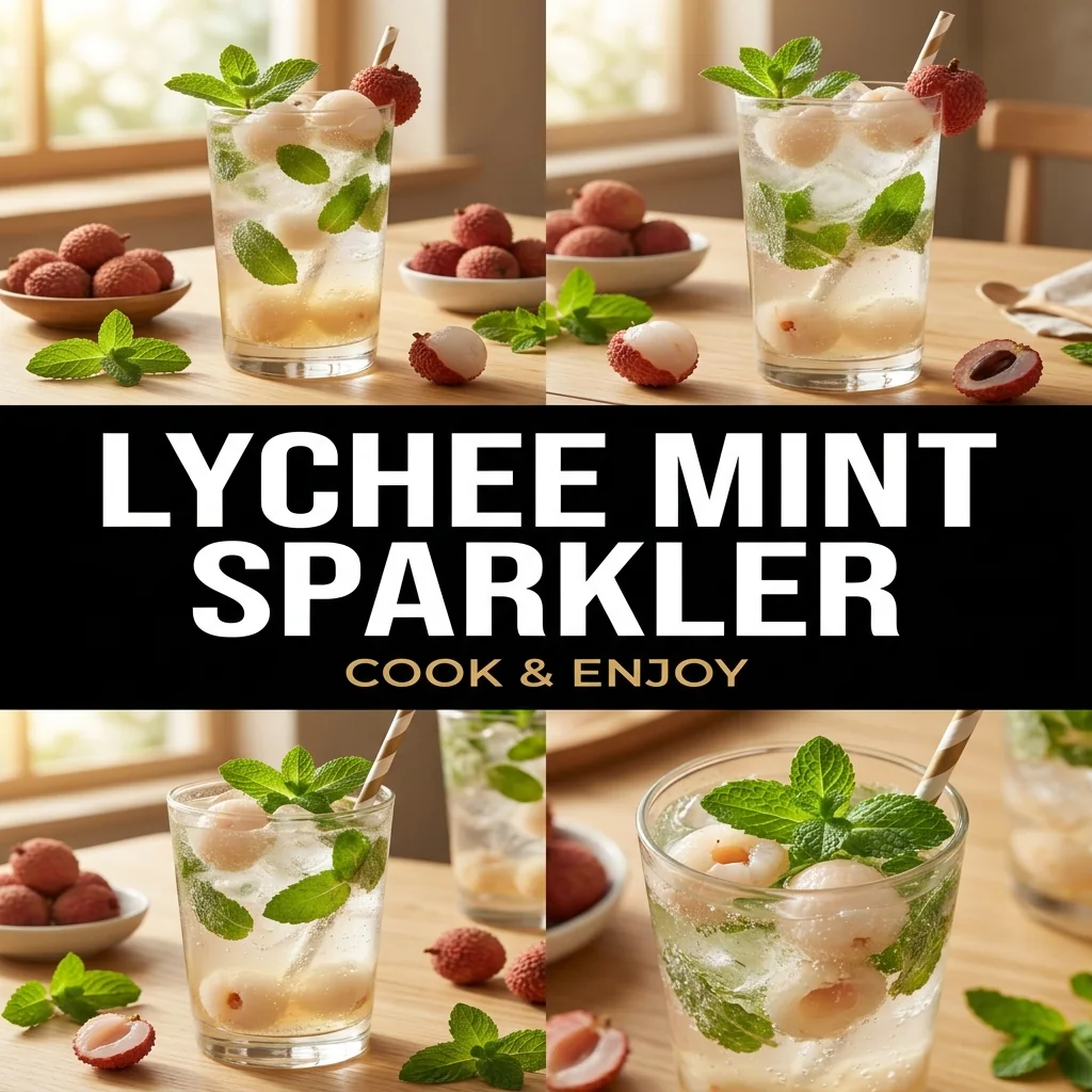 Lychee Mint Sparkler food illustration
