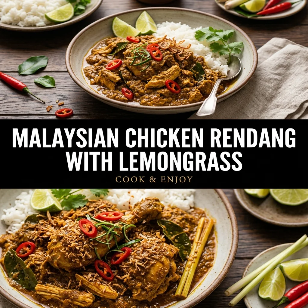Malaysian Chicken Rendang with Lemongrass food illustration