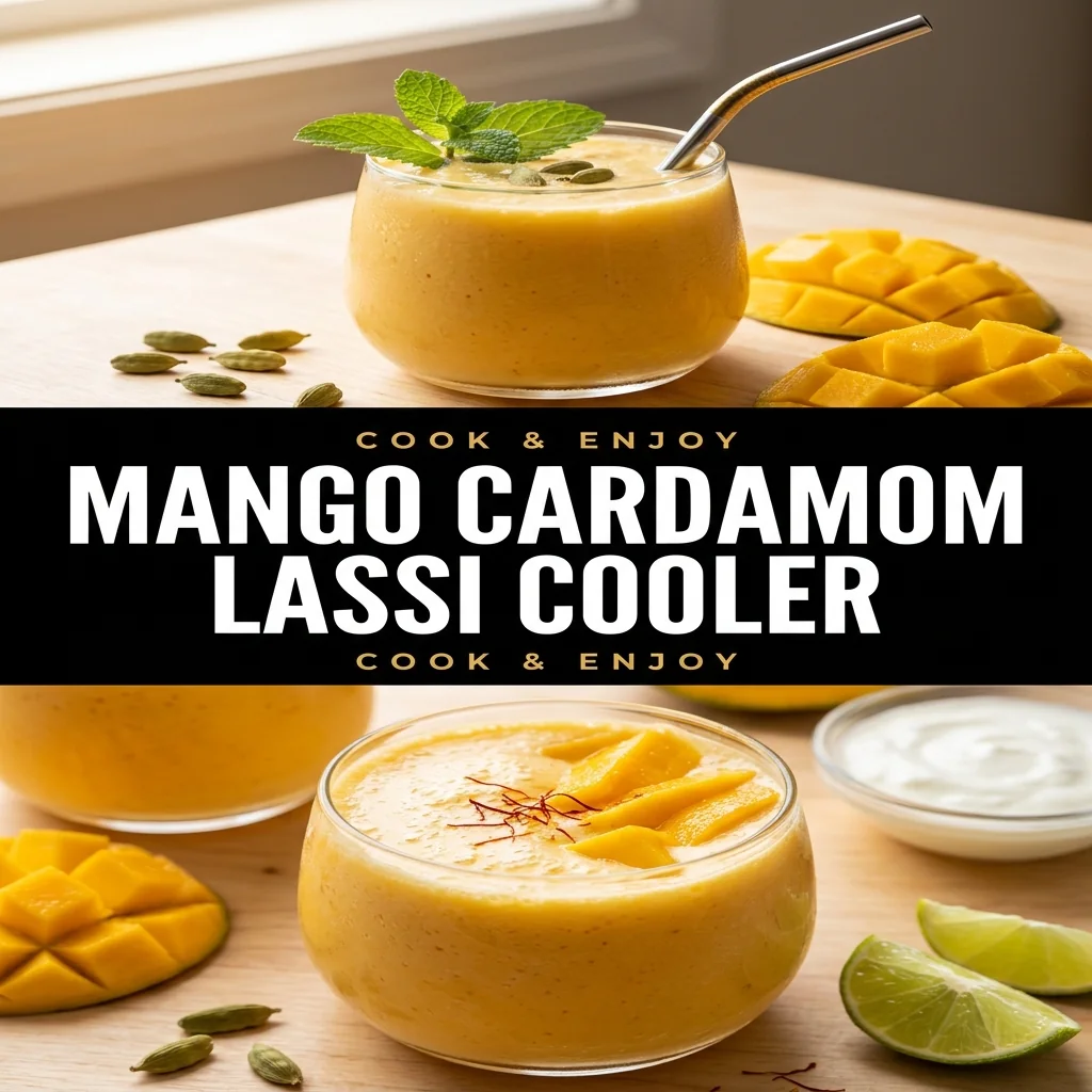 Mango Cardamom Lassi Cooler food illustration