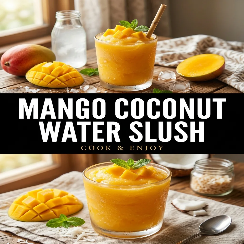 Mango Coconut Water Slush food illustration