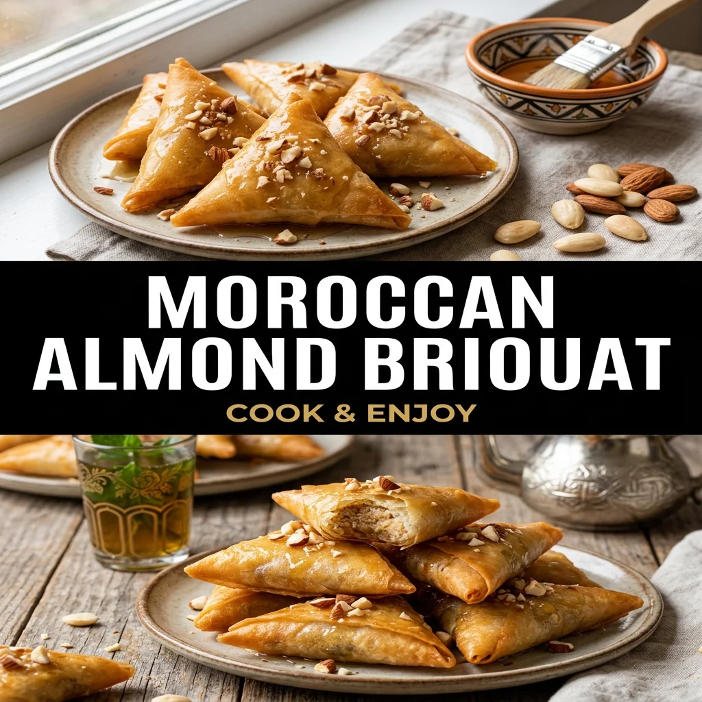 Moroccan Almond Briouat food illustration