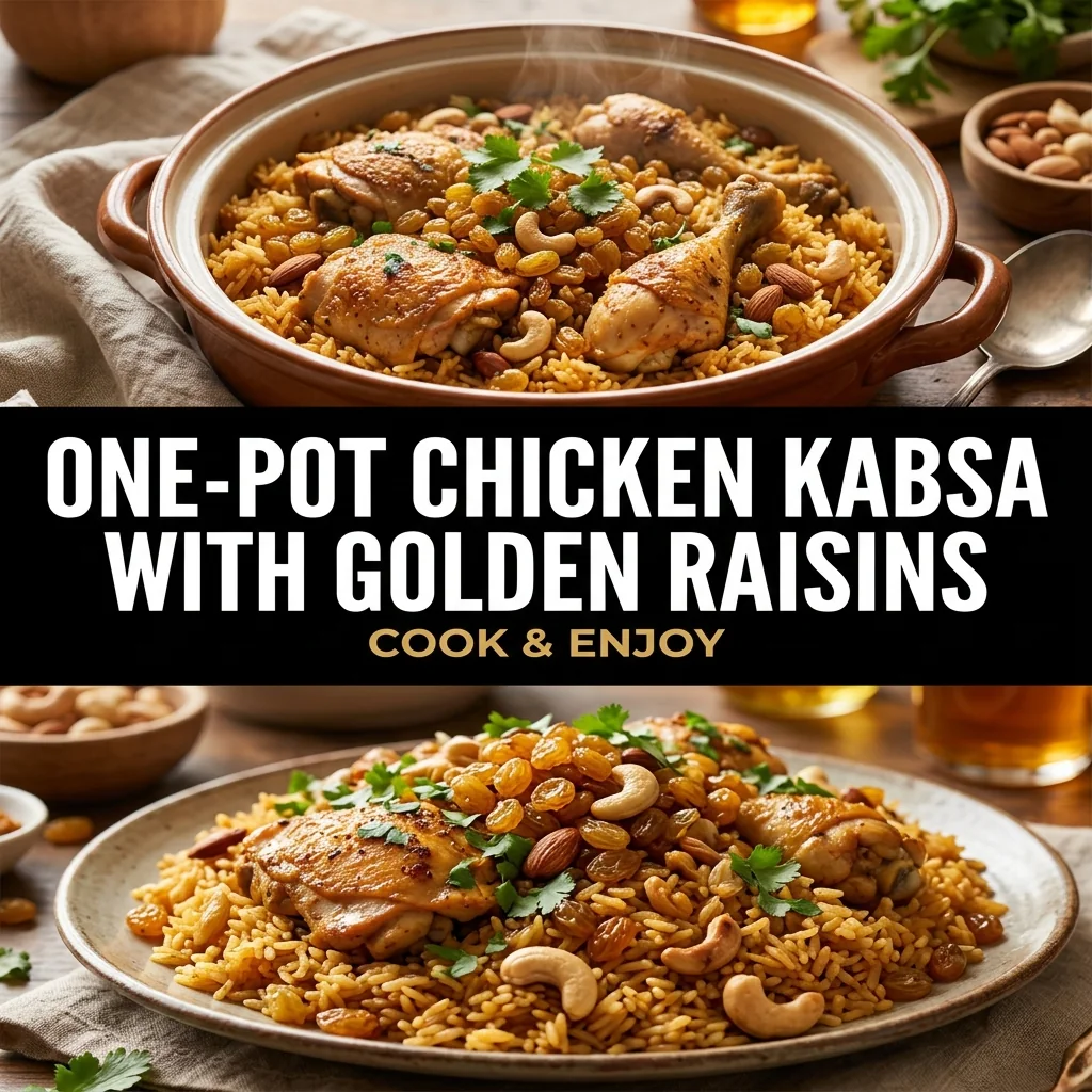 One-Pot Chicken Kabsa with Golden Raisins food illustration