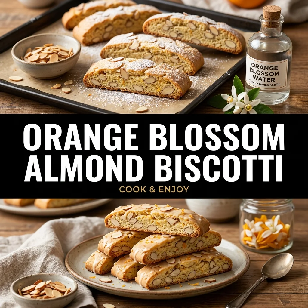 Orange Blossom Almond Biscotti food illustration