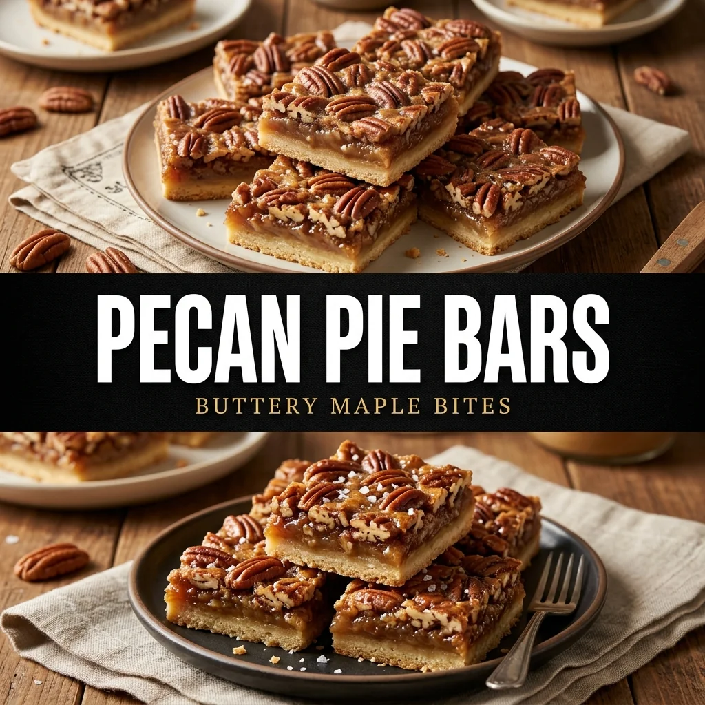 Maple Pecan Pie Bars food illustration
